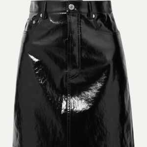 🎉HP🎉HELMUT LANG patent-leather mini skirt